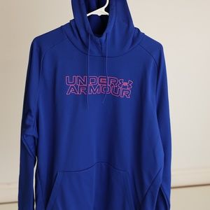 NWOT Under Armour Blue and Pink Hoodie Size XL